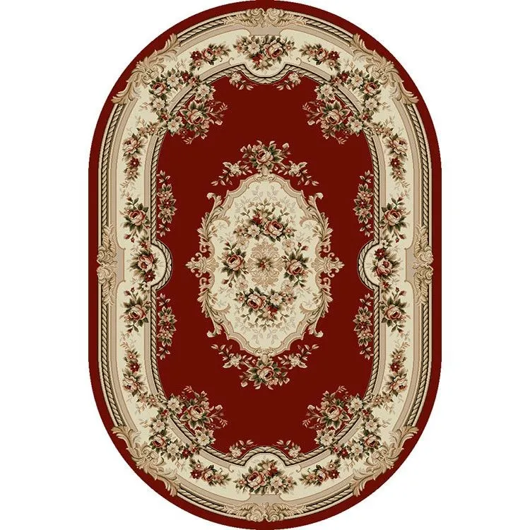 Covor clasic cu flori oval 575