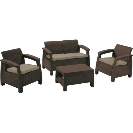 Set mobilier gradina, maro