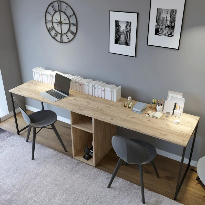 Birou modern de culoare Stejar L196