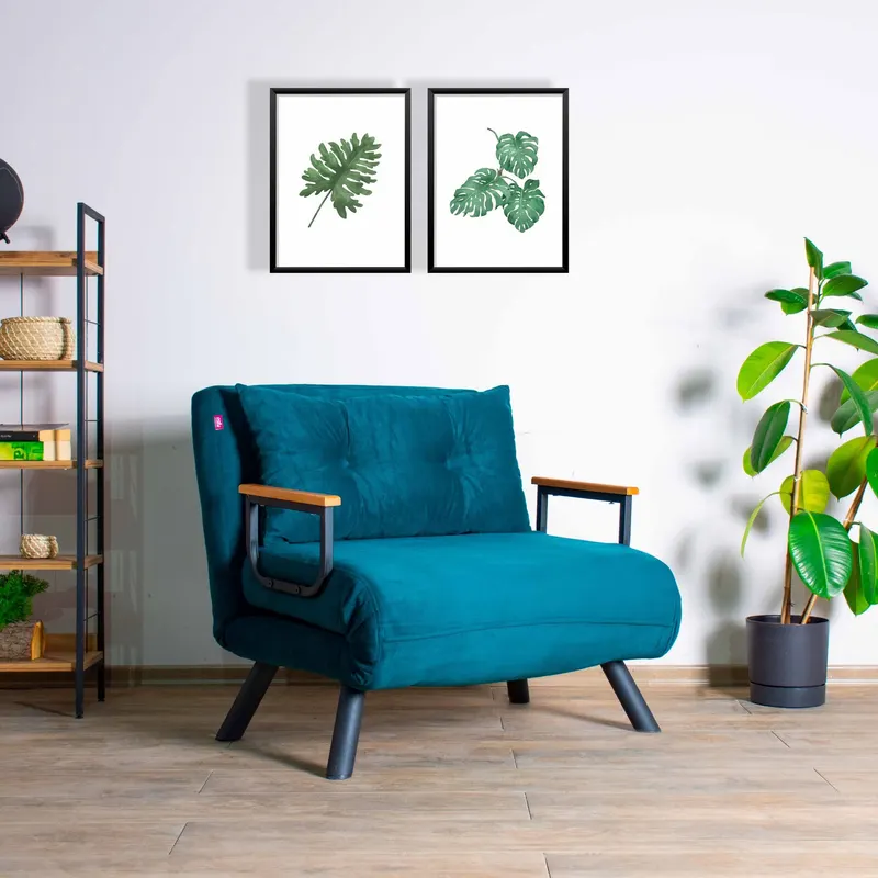Fotoliu Extensibil Sando Single - Petrol Green