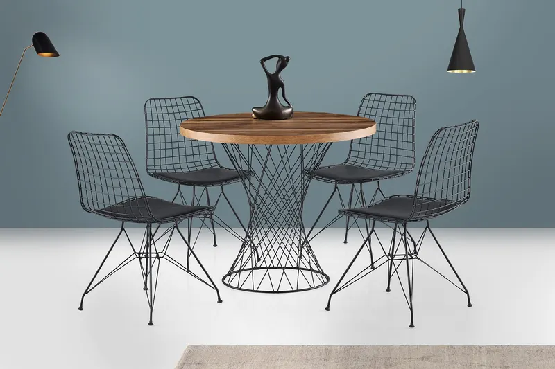 Masa Bucatarie Stil Industrial Pota - 1483 Dimensiuni 90 X 75 X 90