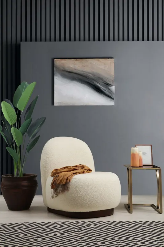 Fotoliu Modern Living Tina - Bouclet White