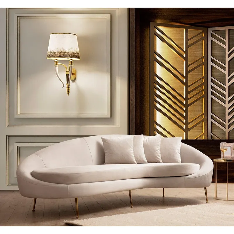 Canapea Fixa cu 3 locuri Eses Stanga - Dreapta, Bej, 255x85x120 cm - Bej - Dreapta