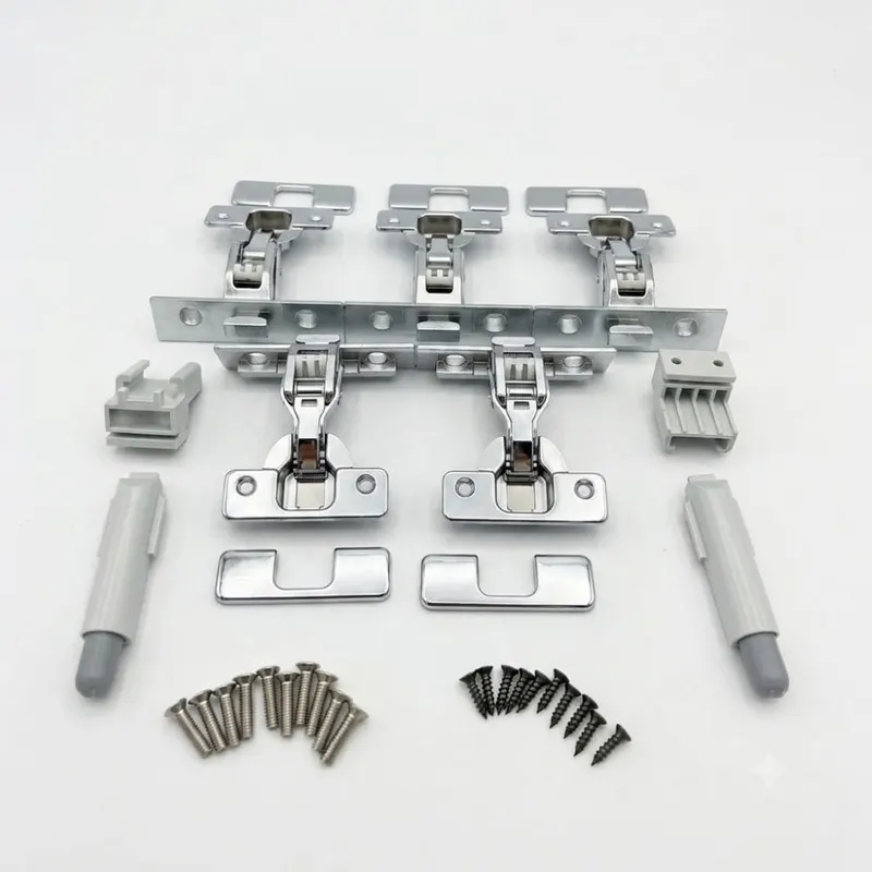 Kit amortizoare Smove + 5 balamale de interior Exedra Gravity, nichel
