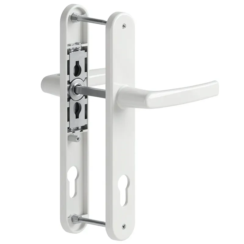 Maner usa PVC cu sild, aluminiu, alb RAL 9016, 195 x 92 x 35 mm