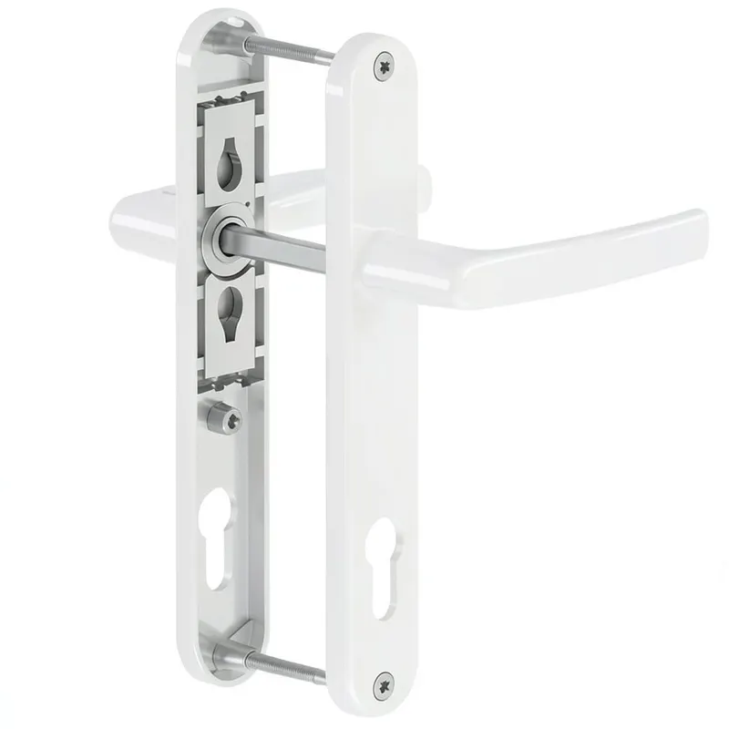 Maner usa PVC cu sild, aluminiu, alb RAL 9016, 195 x 85 x 35 mm