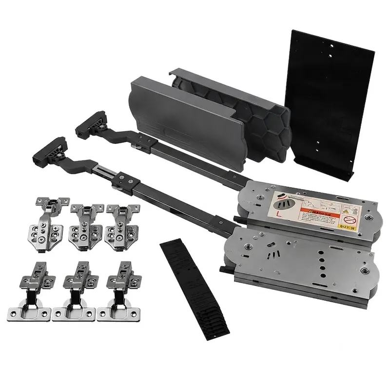 Kit ridicare usi pliante Teko GS325-M, max. 12.14 kg, otel si plastic, gri antracit