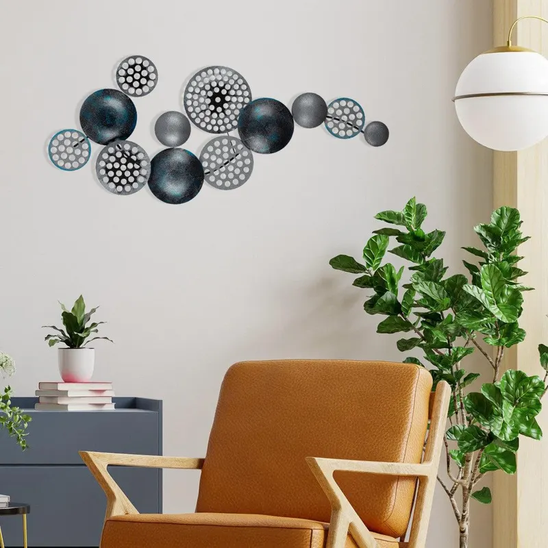 Decoratiune de perete Metal Bronte, Multicolor, 42x8x90 cm - Multicolor