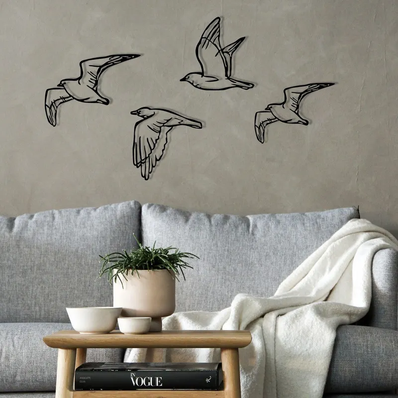 Decoratiune de perete Metal Zevahir, Negru, 24x100 cm - Negru