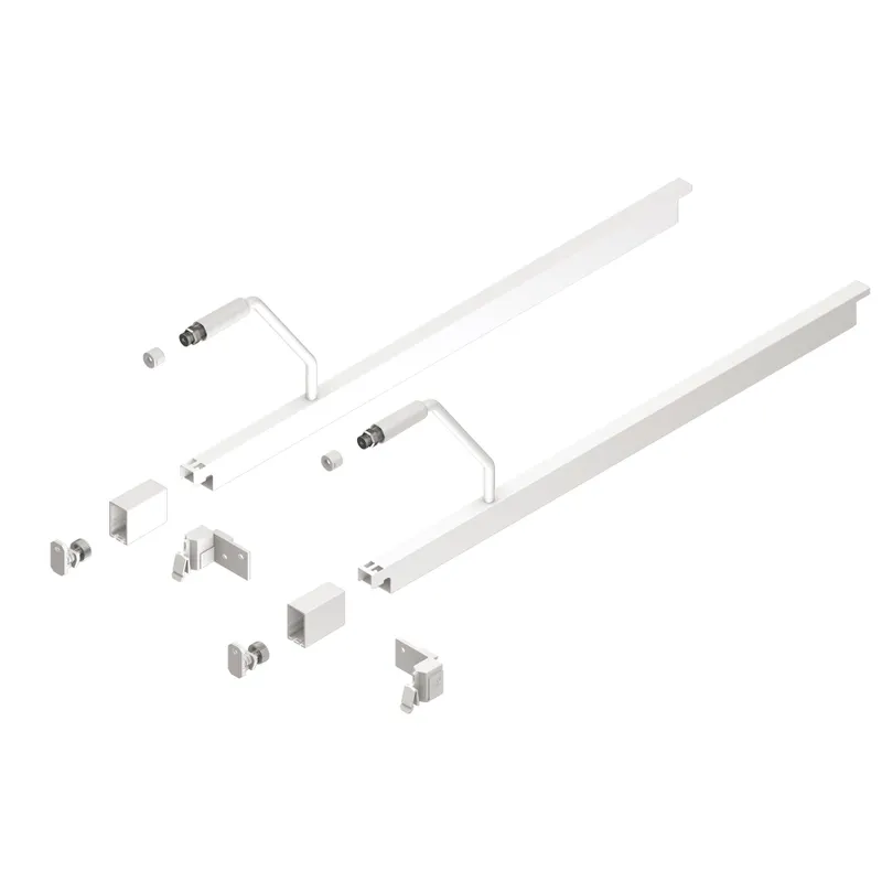 Lonjeroane rectangulare duble, Grass Nova Pro Scala, otel, alb, L 450 mm