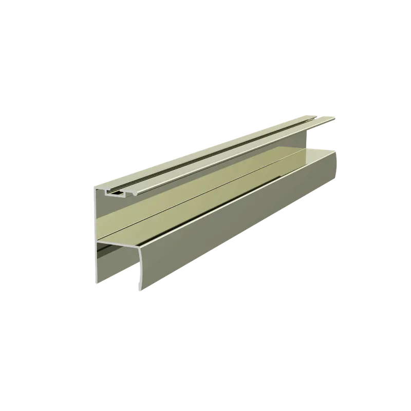 Profil miner Y ER6230 cu perie, pentru PAL de 18 mm, 2,5 m, inox