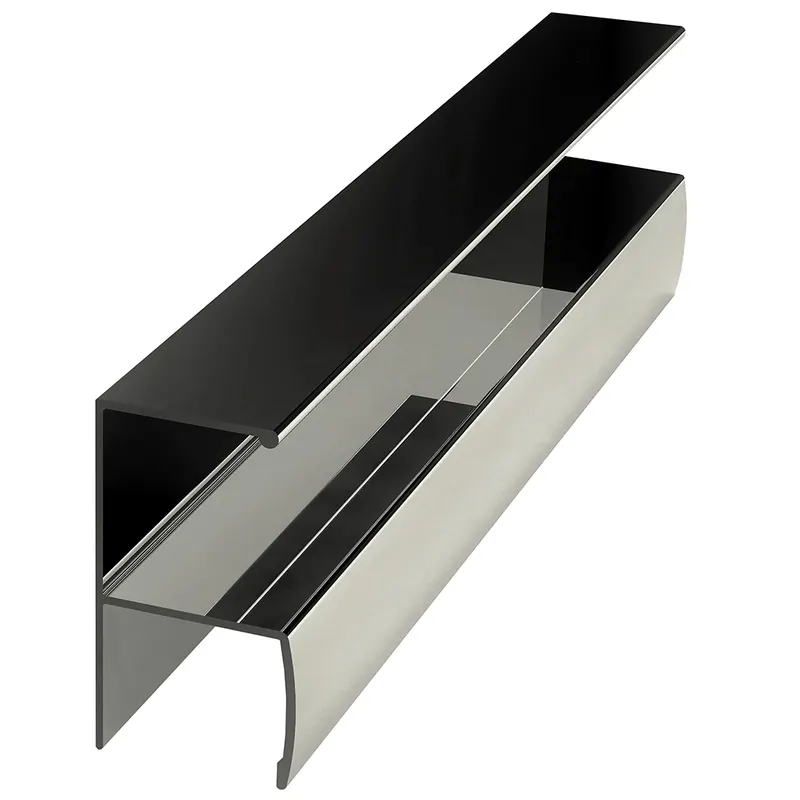 Profil miner Y ER5909, pentru PAL de 18 mm, 2,5 m, inox