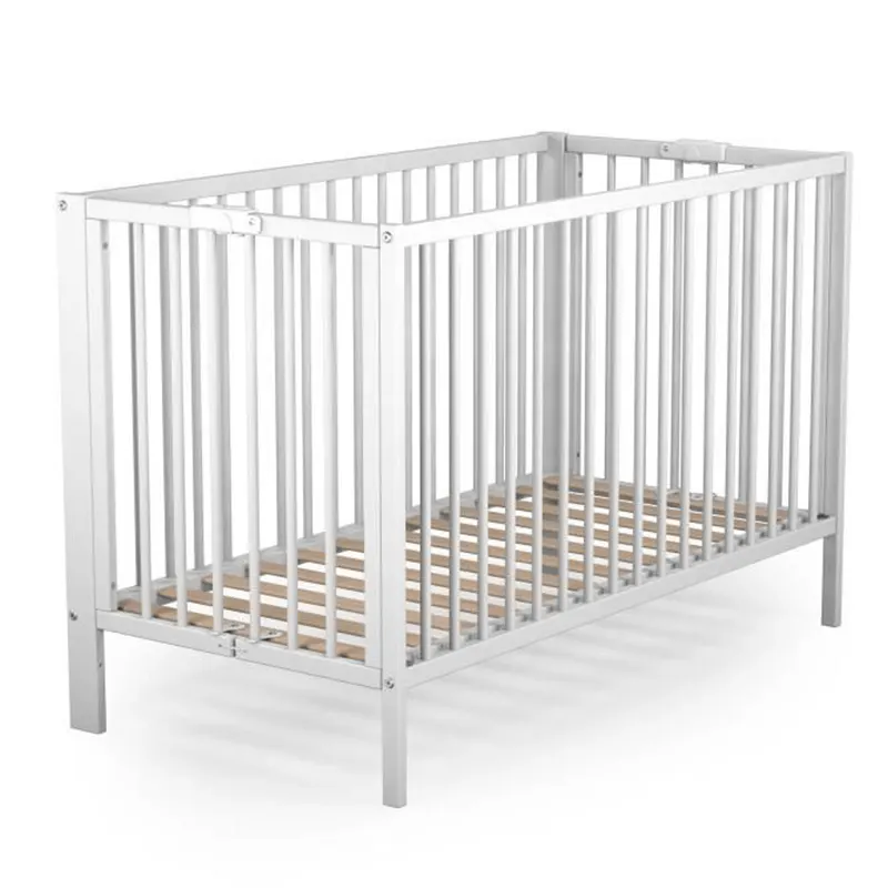 Patut fix lemn pentru copii, alb, 124 x 64 x 82 cm