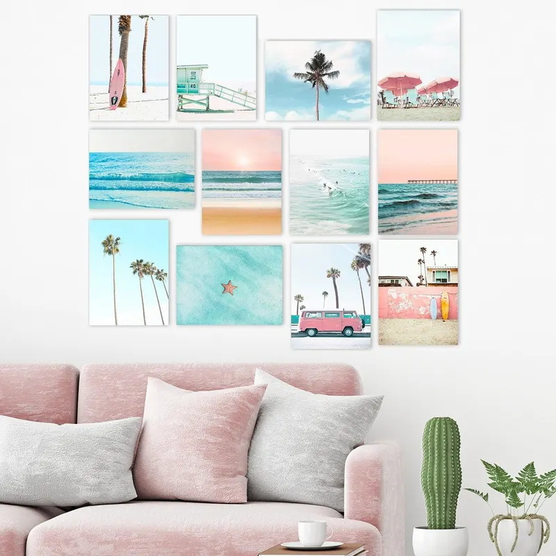Tablou MDF Miami Vice, 12 bucati, Multicolor, 15x20 cm - Multicolor