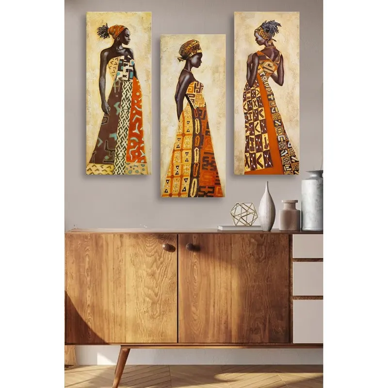 Tablou MDF Lusaka, 3 bucati, Multicolor, 50x70 cm - Multicolor