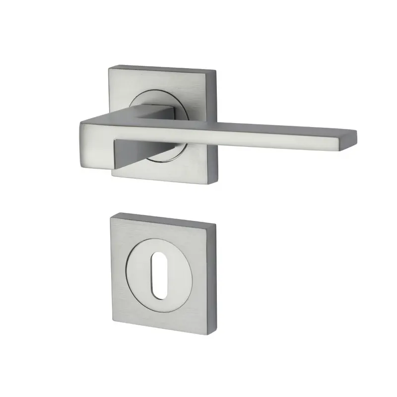 Set maner cu rozeta Falcon Yale, aliaj zinc, crom satinat, 65 mm