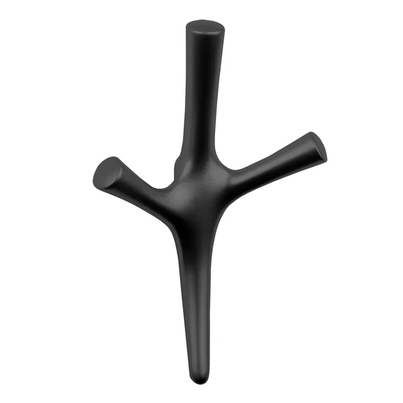 Cuier metalic Trident Mare 521 Teko, aluminiu, negru mat, 160 x 105 mm