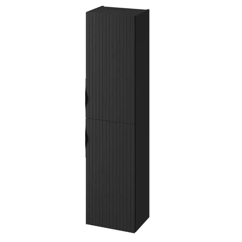 Dulap baie Cersanit Tirso, suspendat, PAL, negru, 1600 x 400 x 301.5 mm