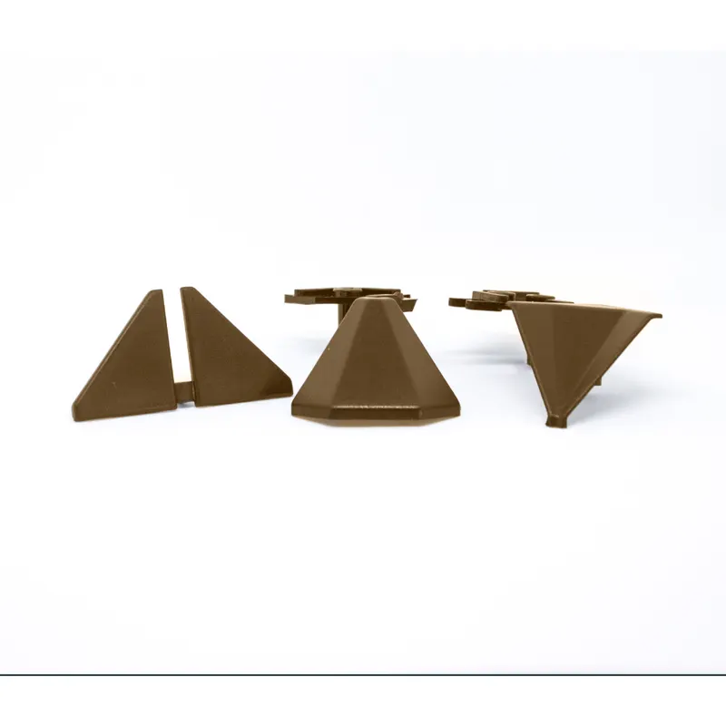 Set accesoriu profil inaltator, gold, plastic, 6 buc