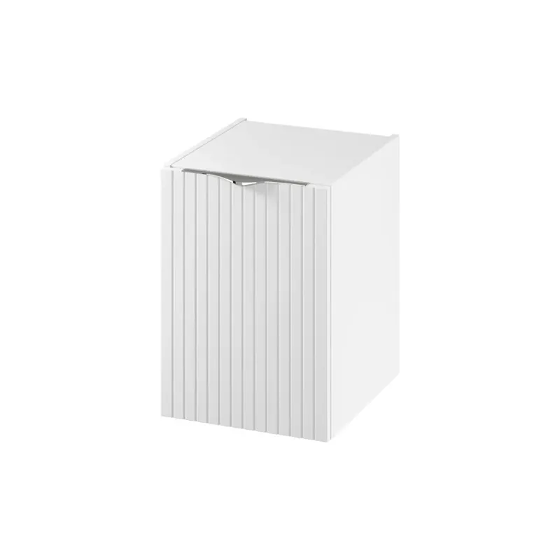 Dulap baie Cersanit Tirso, suspendat, 1 usa, MDF canelat, alb, 40 x 45 x 55 cm