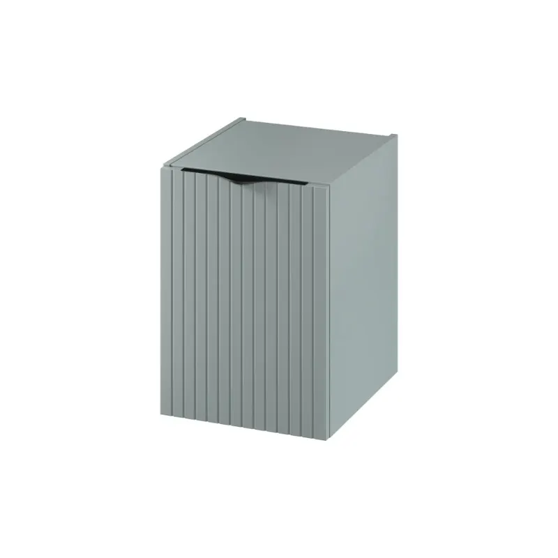 Dulap baie Cersanit Tirso, suspendat, 1 usa, MDF canelat, mat, gri, 40 x 44.7 x 55.1 cm