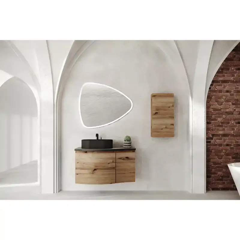 Dulap baie Savini Due Armonia, 1 usa, MDF, maro, 38 x 15 x 38 mm