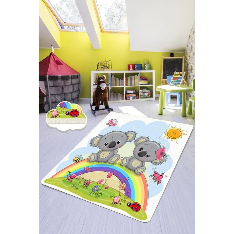 Covor de Copii Rainbow Elephants, Multicolor (diverse dimensiuni) - 80 x 150 / Multicolor