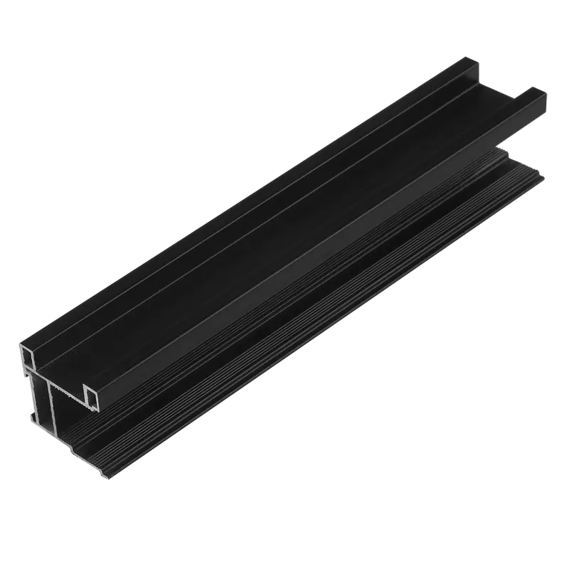 Profil maner Eta Wide, aluminiu, negru lucios, 27 x 27 x 2700 mm