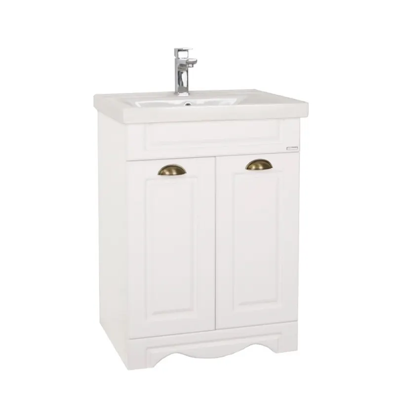 Mobilier baie Badenmob Seria 772, baza cu lavoar, MDF/PAL, alb, 60 x 45.5 x 83 cm