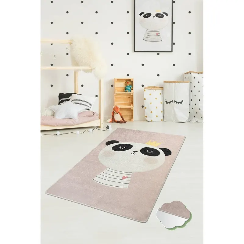 Covor de Copii King Panda (diverse dimensiuni) - 140 x 190 / Roz