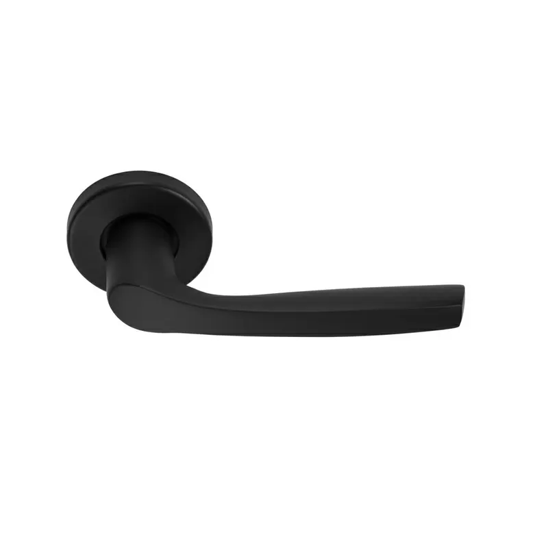 Maner usa WC Gato Clara cu rozeta, 50 mm, aluminiu, negru