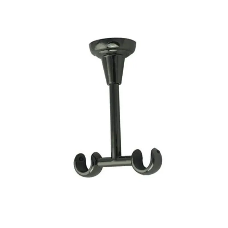 Consola galerie Sndeco, fier forjat, negru, 19 mm, set 2 buc