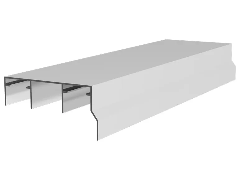 Profil de ghidare dublu cu cornisa, aluminiu, mat anodizat, 3 m