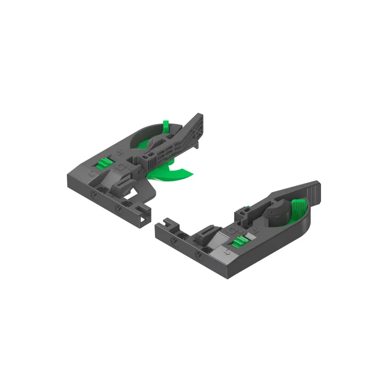 Set cleme si adaptori reglaj 2D Dynapro, Grass, plastic, gri