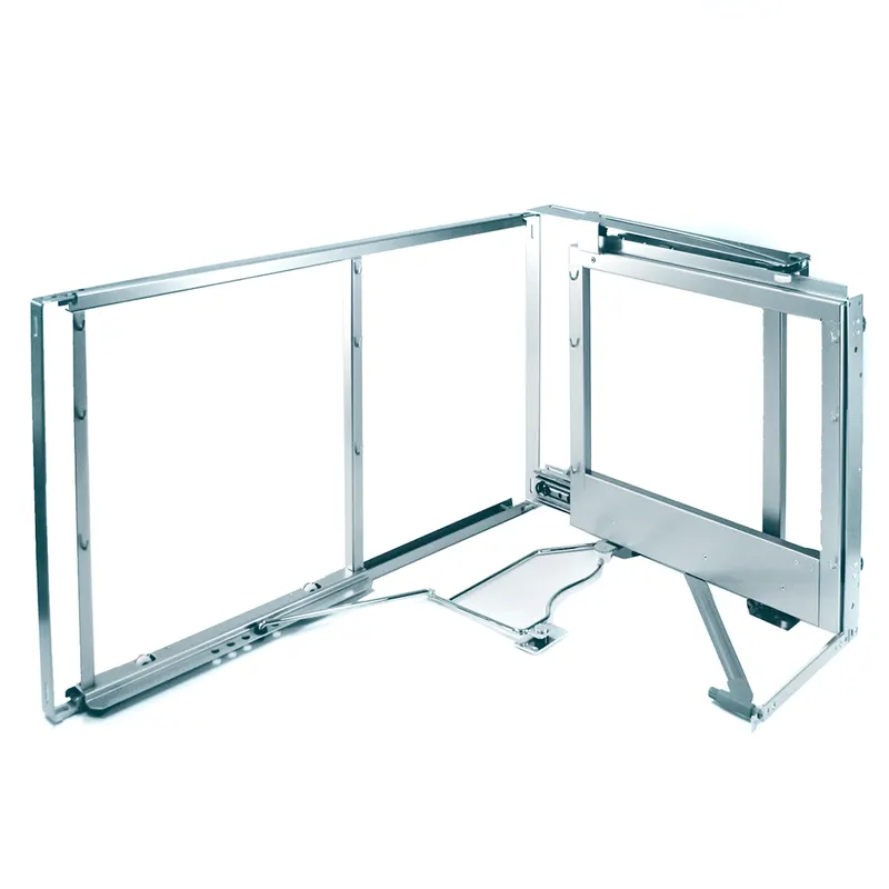 Piesa pentru extensie rotativa Magic Corner Kesseboehmer, pentru dulap de colt, cu amortizor, silver, deschidere stanga