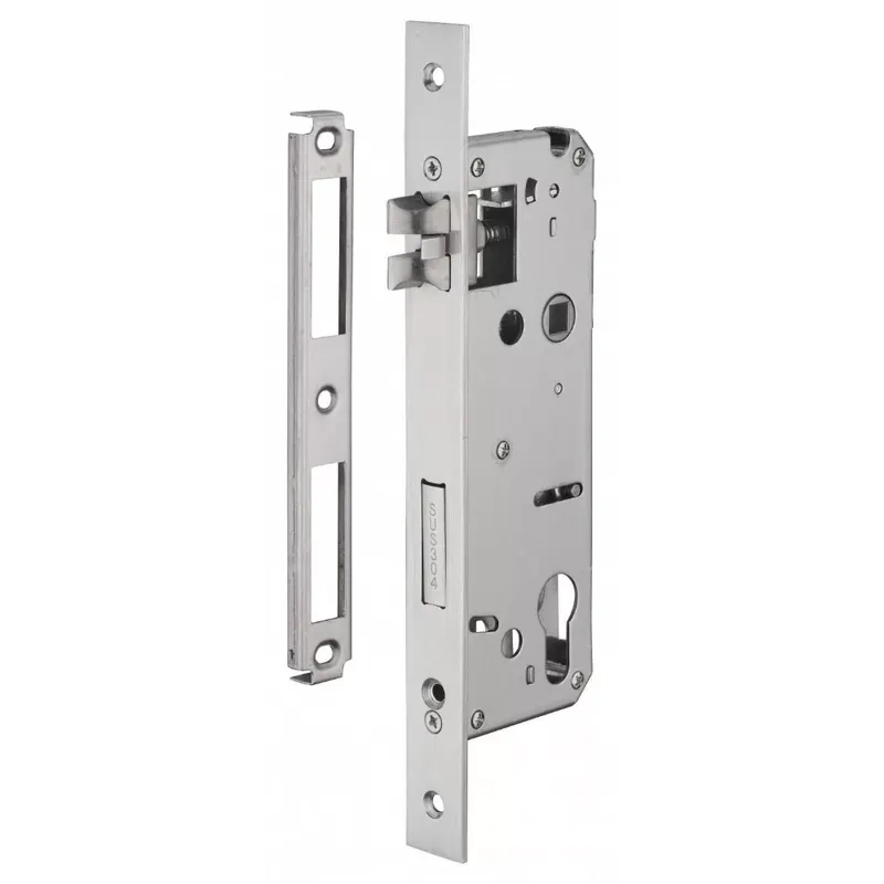 Broasca usa intrare, ingropata, contraplaca inox, argintiu, 35 x 85 mm