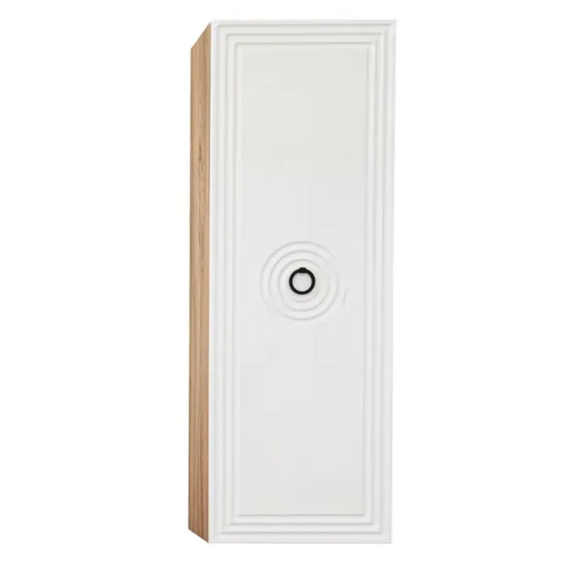 Coloana baie Sanitop Greta, montaj suspendat, o usa, MDF/PAL, alb/auriu, 35 x 28 x 100 cm