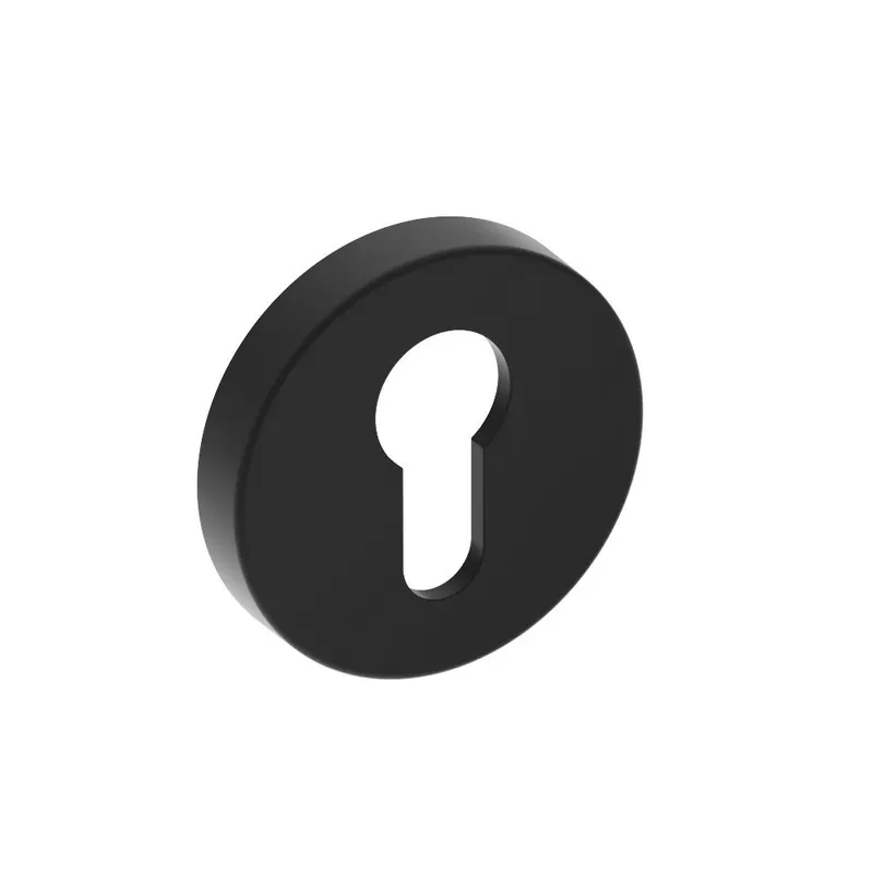 Rozeta pentru cilindru Gamet, rotunda, zamac, negru, 52 mm