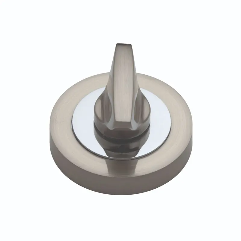 Rozeta pentru WC Gamet, rotunda, zamac, nichel satinat, 52 mm