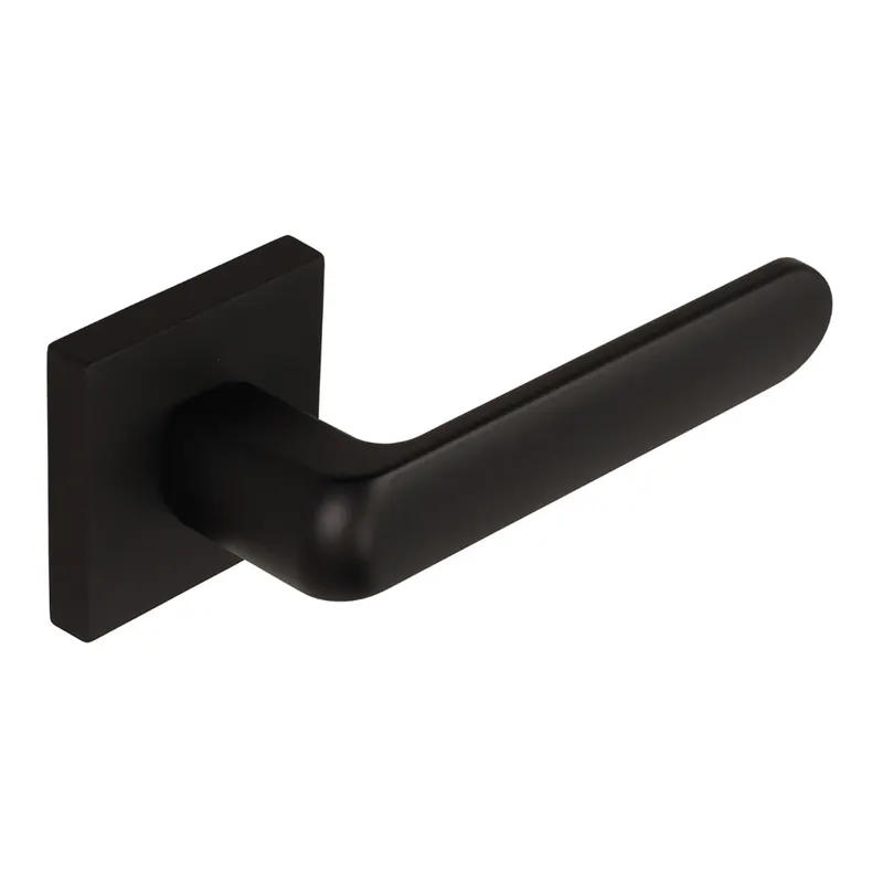 Maner usa Gamet, patrat, aluminiu si zamac, negru, 125 x 38 mm