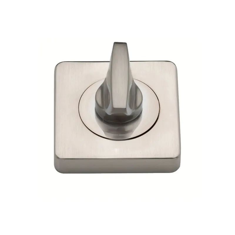Rozeta pentru WC Gamet, patrata, zamac, nichel satinat, 52 x 52 mm