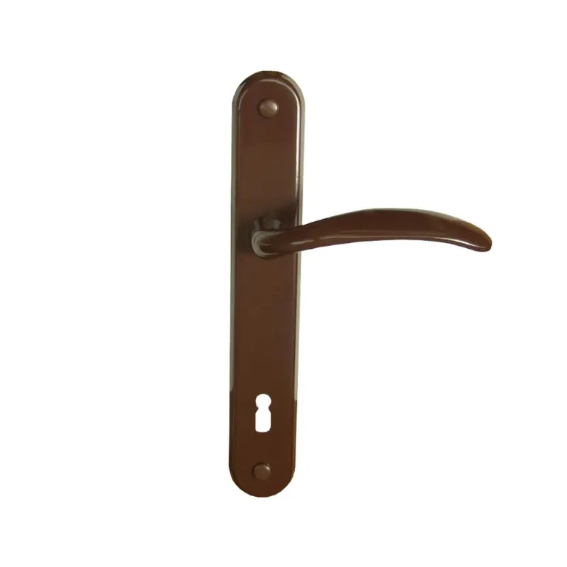 Maner usa interior/exterior Wave, cu sild, otel, maro, deschidere reversibila, 85 mm