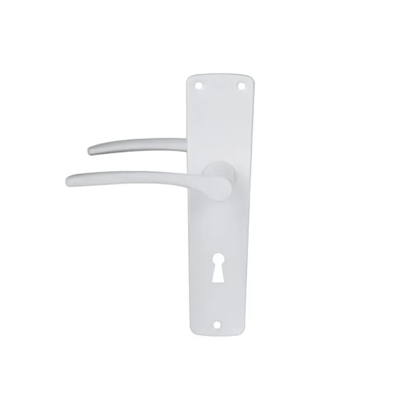 Maner usa interior/exterior Carina, cu sild, otel, alb, deschidere pe dreapta, 54 mm