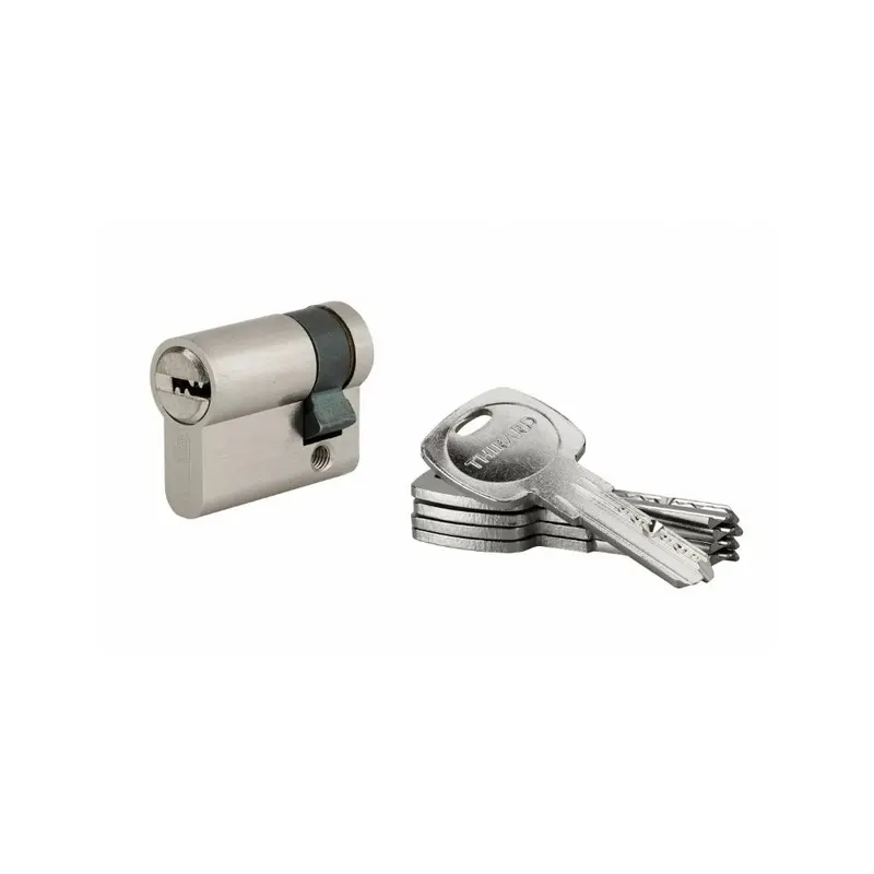 Butuc usa intrare TIGER 6, nichelat, 5 chei reversibile, 30 x 10 mm