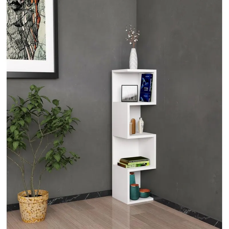 Biblioteca Queen, Alb, 25x95x27 cm - Alb