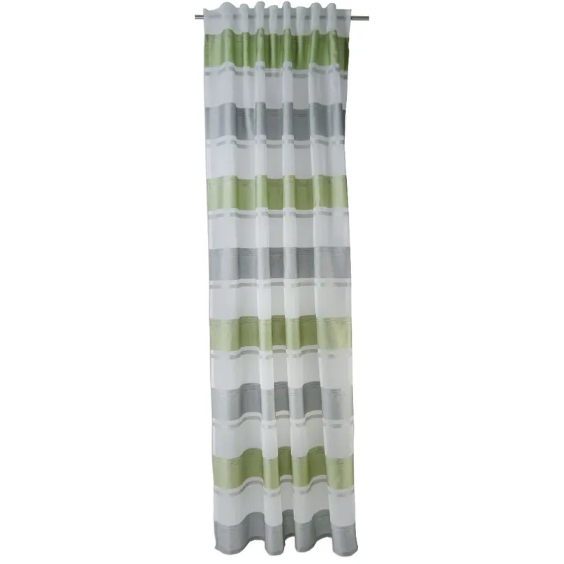 Perdea 2516 40, alb si verde, 140 x 245 cm