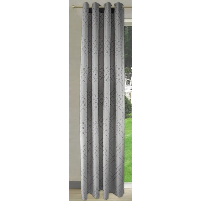 Draperie Raute, poliester, gri, 140 x 245 cm