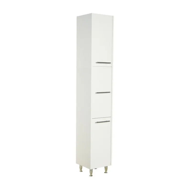Coloana baie Badenmob Seria 020, 3 usi, fixare cu stativ, PAL, alb, 30 x 30 x 180 cm