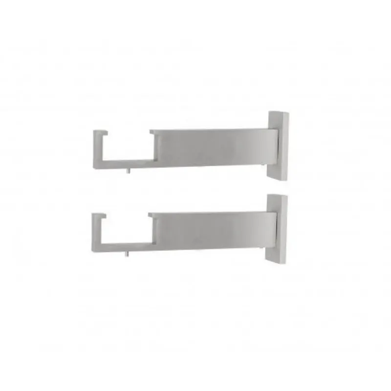 Consola perete, aluminiu, nichel satinat, 20,6 x 3,8 cm