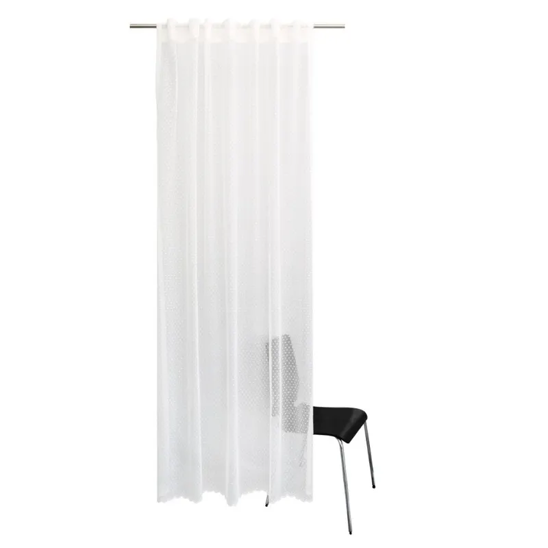 Perdea 6812 din 100% poliester, alba 101, 145 x 245 cm